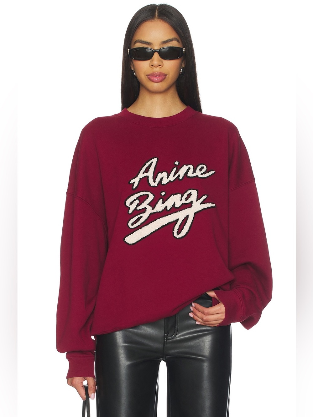 NWT Anine Bing Miles Chenille Crewneck Sweatshirt - size medium